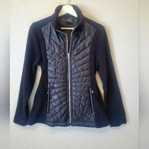 ZeroXposure Black Fitted Feminine Cut Puffer Bomber Jacket